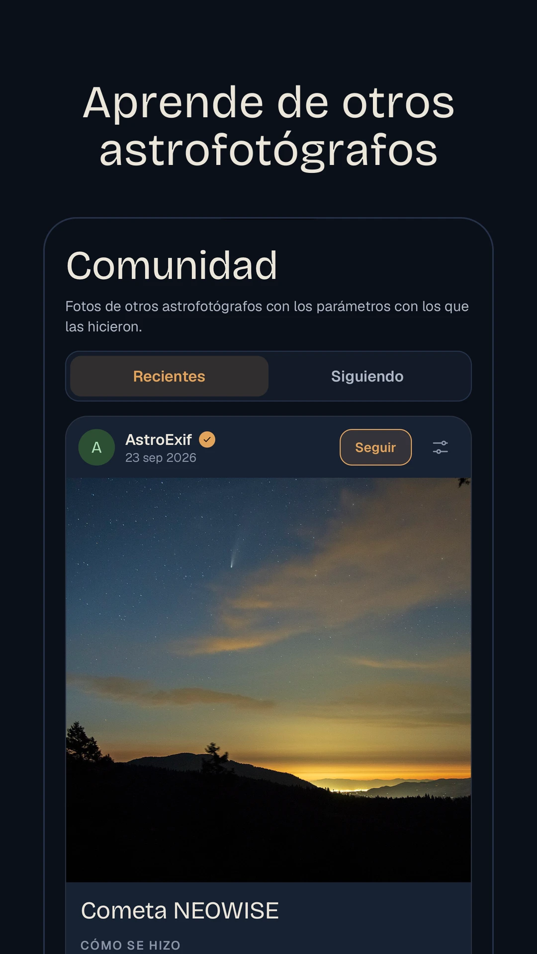 Aprende de otros astrofotógrafos